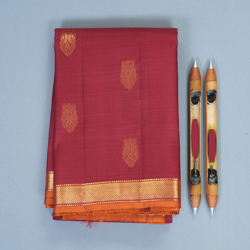 Hayagrivas Handloom Maroon Kanjivaram Silk Saree SSKBF60E5-2