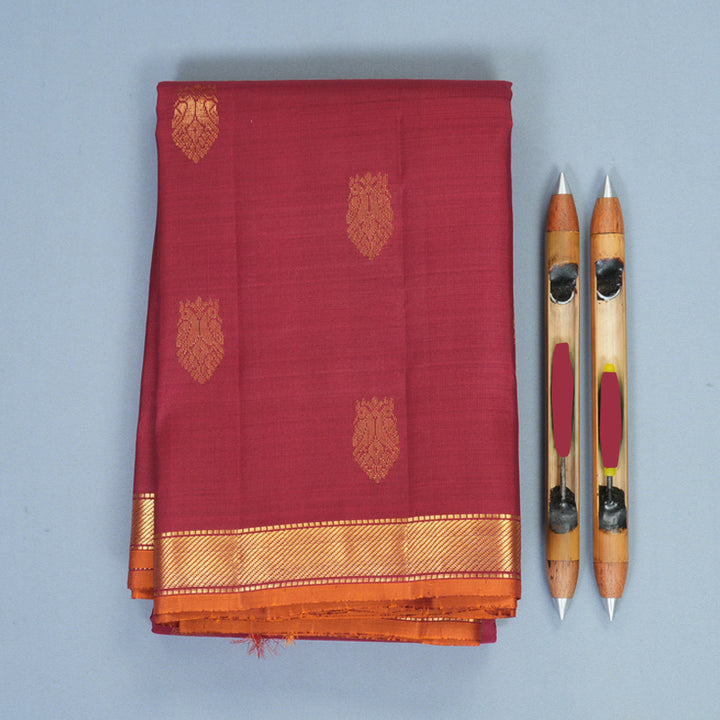 Hayagrivas Handloom Maroon Kanjivaram Silk Saree SSKBF60E5-2