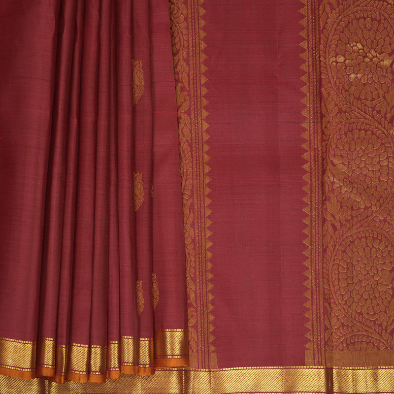 Hayagrivas Handloom Maroon Kanjivaram Silk Saree SSKBF60E5-2