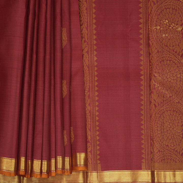Hayagrivas Handloom Maroon Kanjivaram Silk Saree SSKBF60E5-2