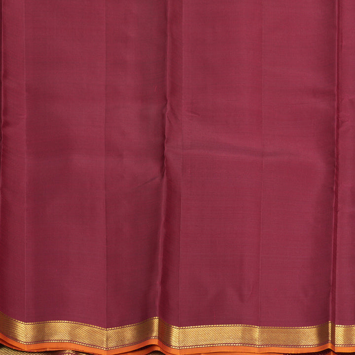 Hayagrivas Handloom Pinkish-Maroon Kanjivaram Silk Saree SSKBF60E5-3