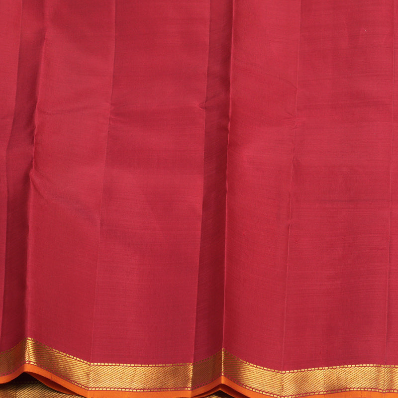 Hayagrivas Handloom Pinkish-Maroon Kanjivaram Silk Saree SSKBF60E5-4