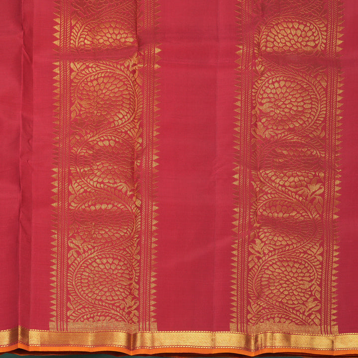 Hayagrivas Handloom Pinkish-Maroon Kanjivaram Silk Saree SSKBF60E5-4