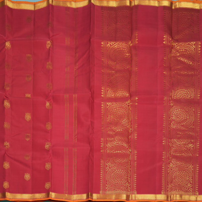 Hayagrivas Handloom Pinkish-Maroon Kanjivaram Silk Saree SSKBF60E5-4