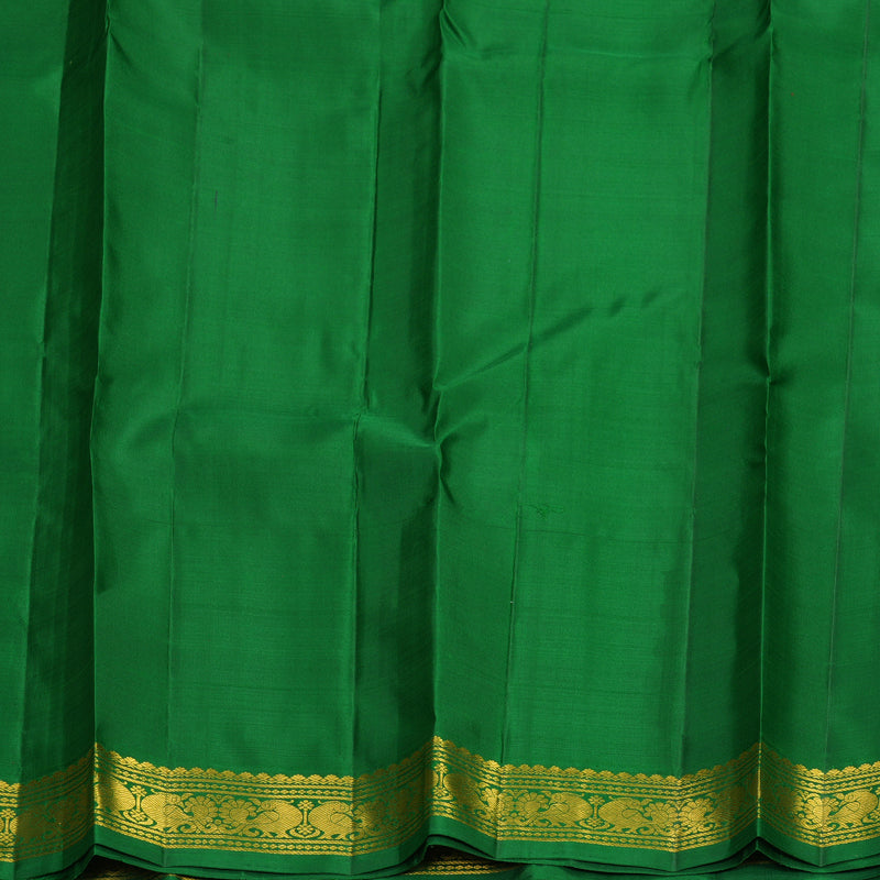 Hayagrivas Handloom Green Kanjivaram Silk Saree SSKBF60E8-7