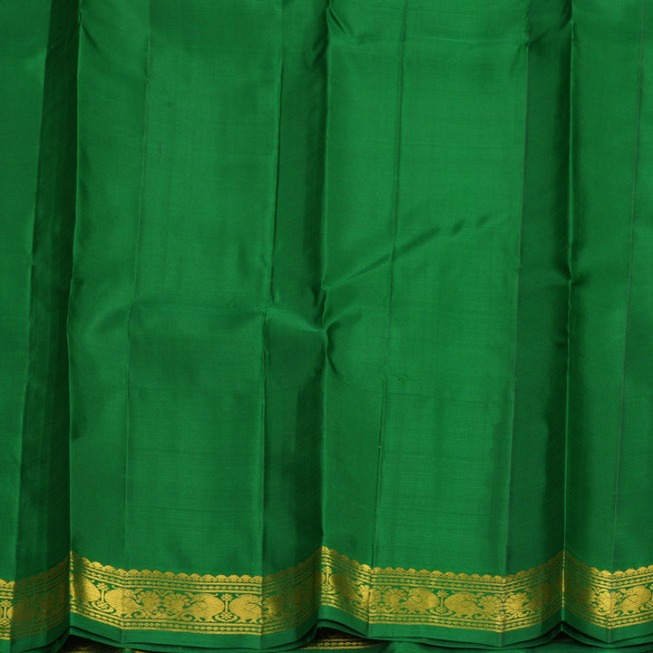 Hayagrivas Handloom Green Kanjivaram Silk Saree SSKBF60E8-7