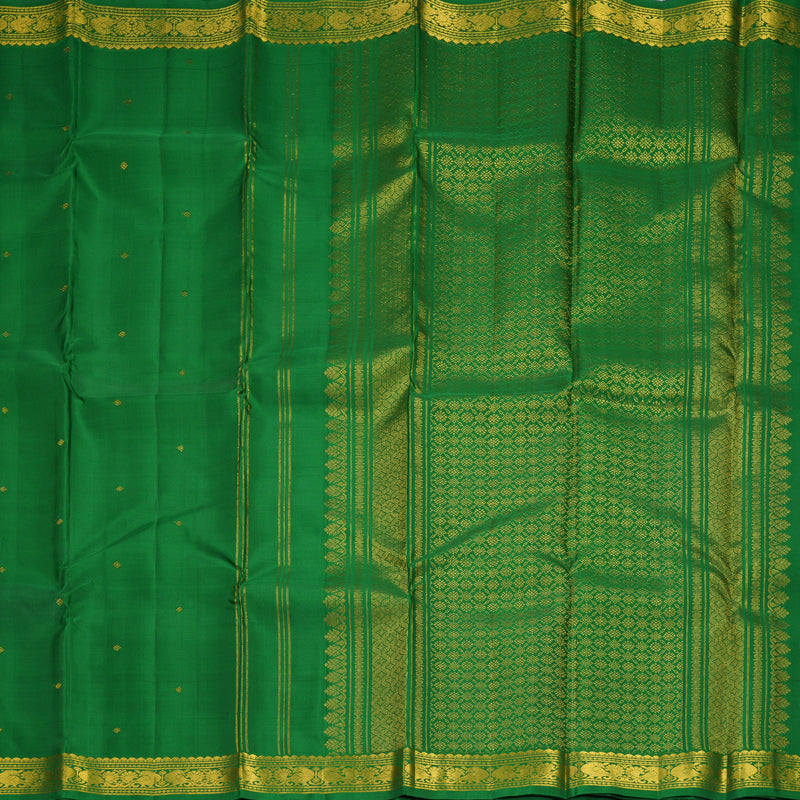 Hayagrivas Handloom Green Kanjivaram Silk Saree SSKBF60E8-7
