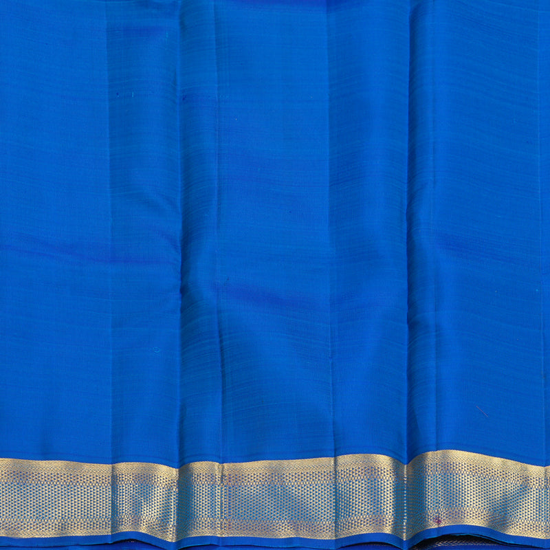 Hayagrivas Handloom Sky Blue Kanjivaram Silk Saree with Royal Blue Border SSKBF60E9-2
