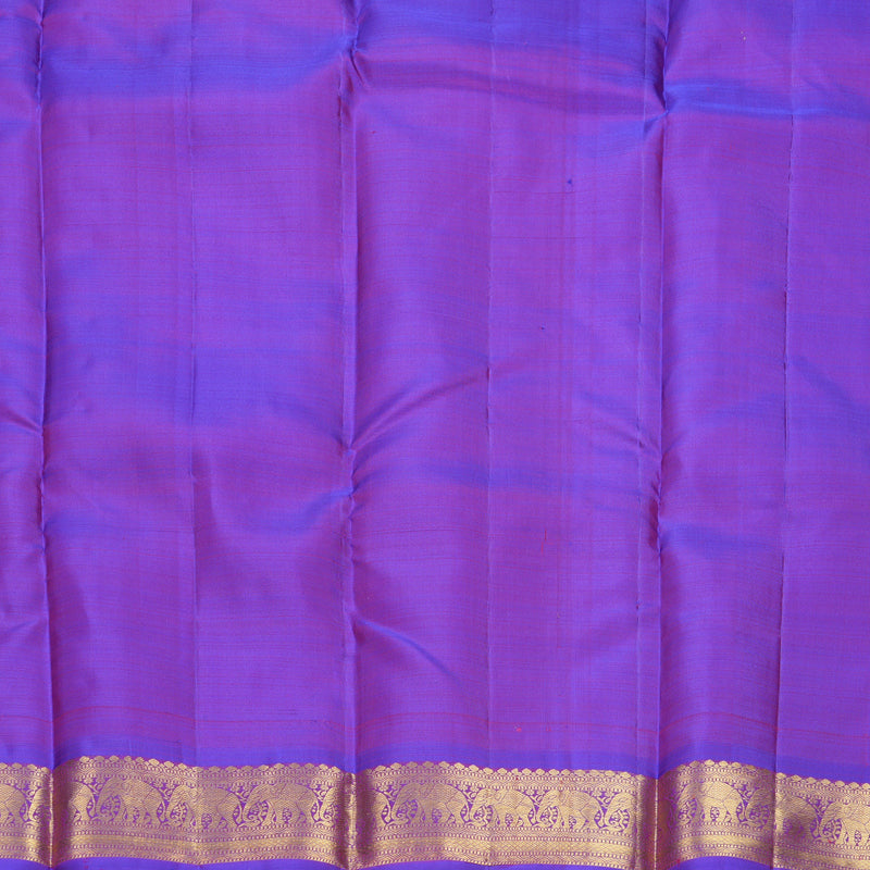 Hayagrivas Handloom Rani Pink Kanjivaram Silk Saree with Purple Border SSKBF60E9-4