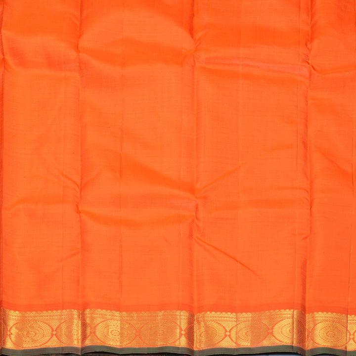 Hayagrivas Handloom Carrot Orange Kanjivaram Silk Saree with Orange Border SSCBF60E9-5
