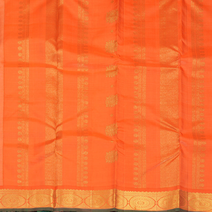 Hayagrivas Handloom Carrot Orange Kanjivaram Silk Saree with Orange Border SSCBF60E9-5