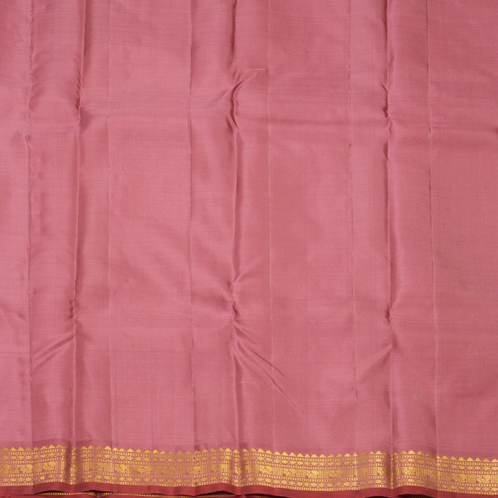 Hayagrivas Handloom Lotus Pink Kanjivaram Silk Saree with Guava Pink Border SSKBF60E9-8