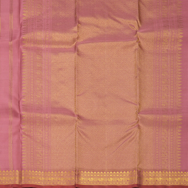 Hayagrivas Handloom Lotus Pink Kanjivaram Silk Saree with Guava Pink Border SSKBF60E9-8