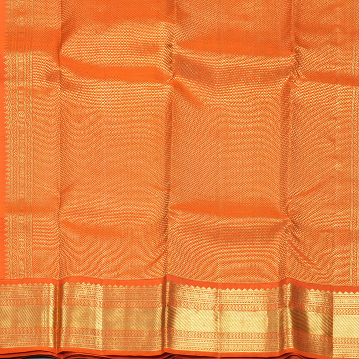 Hayagrivas Handloom Red Kanjivaram Silk Saree with Orange Border SSKBF61E1-13