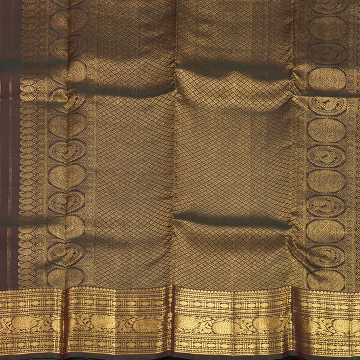 Hayagrivas Handloom Red Kanjivaram Silk Saree with Manthalir Border SSKBF61E1-19