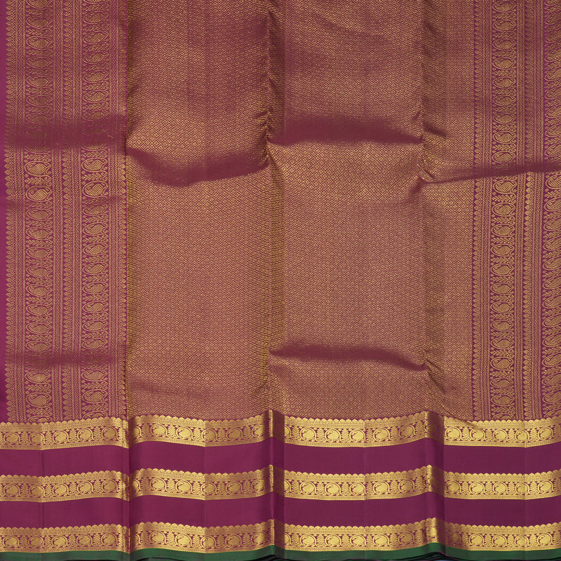 Hayagrivas Handloom Rusty Pink Kanjivaram Silk Saree with Vadamalli Border SSKBF61E2-16