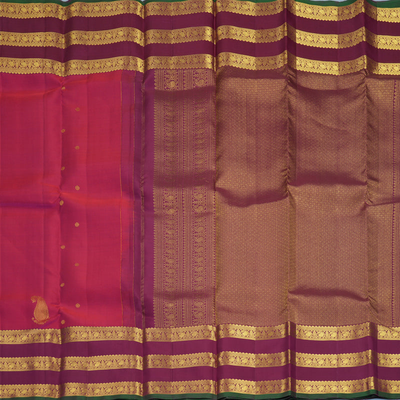 Hayagrivas Handloom Rusty Pink Kanjivaram Silk Saree with Vadamalli Border SSKBF61E2-16
