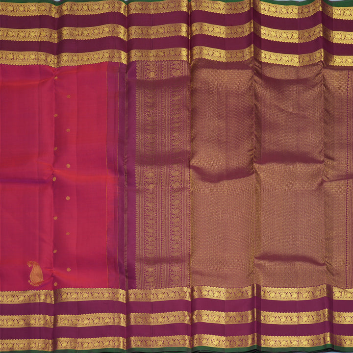 Hayagrivas Handloom Rusty Pink Kanjivaram Silk Saree with Vadamalli Border SSKBF61E2-16