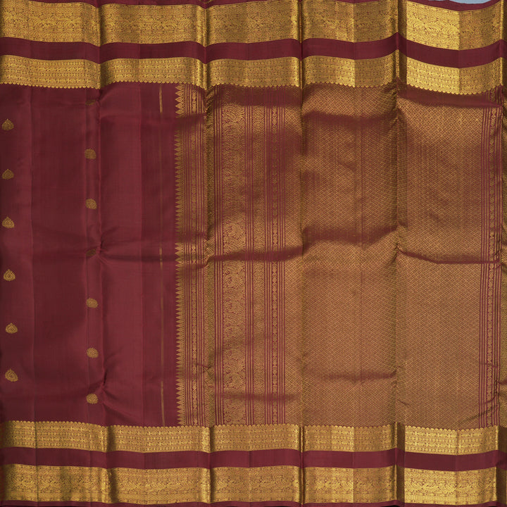 Hayagrivas Handloom Maroon Kanjivaram Silk Saree SSKBF61E2-25