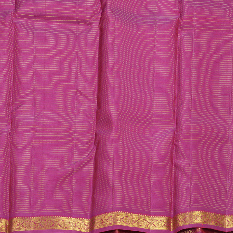Hayagrivas Handloom Manthalir Kanjivaram Silk Saree with Purple Border SSKBF61E3-2