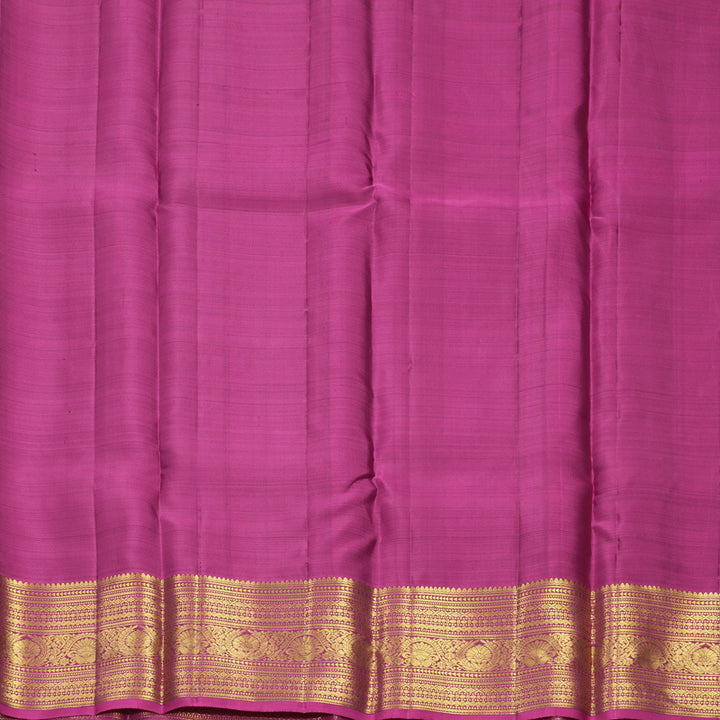 Hayagrivas Handloom Deep Plum Purple Kanjivaram Silk Saree with Magenta Border SSKBF61E6-12