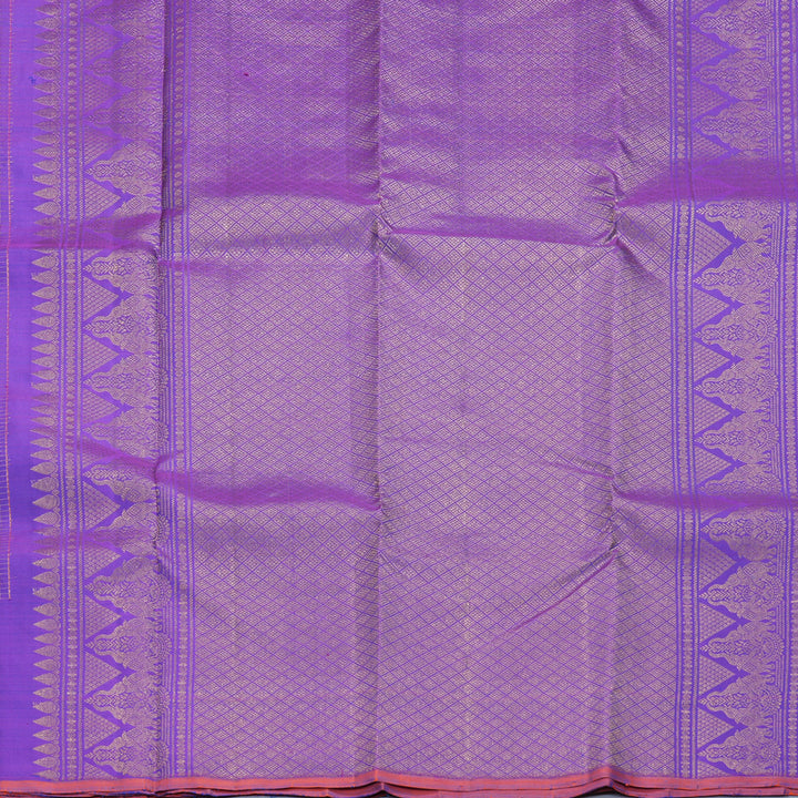 Hayagrivas Handloom Purple Kanjivaram Silk Saree SSKBF61E6-13