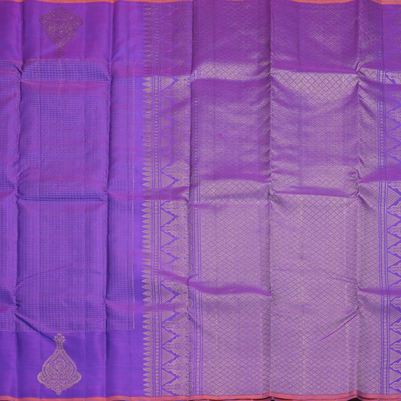 Hayagrivas Handloom Purple Kanjivaram Silk Saree SSKBF61E6-13