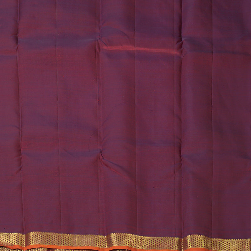 Hayagrivas Handloom Red Kanjivaram Silk Saree with Wine Maroon Border SSKBF61E8-2