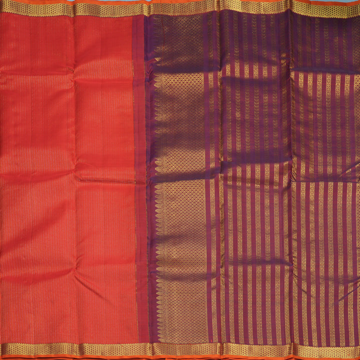 Hayagrivas Handloom Red Kanjivaram Silk Saree with Wine Maroon Border SSKBF61E8-2