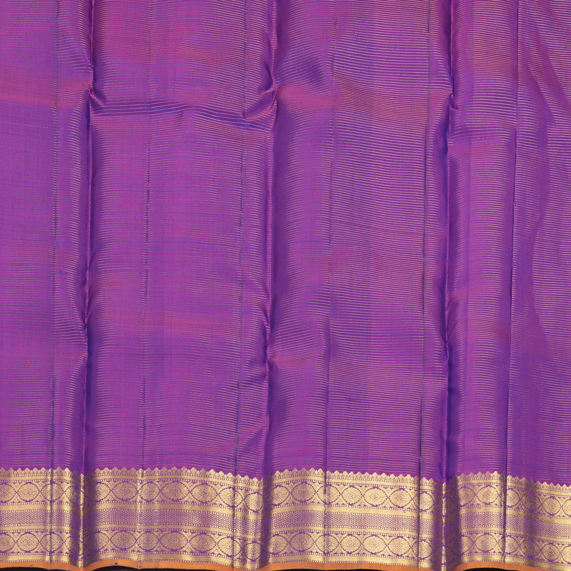 Hayagrivas Handloom Royal Blue Kanjivaram Silk Saree with Purple Border SSKBF67E13-5