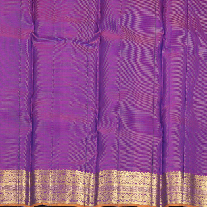Hayagrivas Handloom Royal Blue Kanjivaram Silk Saree with Purple Border SSKBF67E13-5