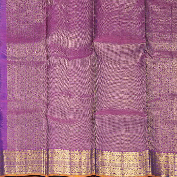 Hayagrivas Handloom Royal Blue Kanjivaram Silk Saree with Purple Border SSKBF67E13-5
