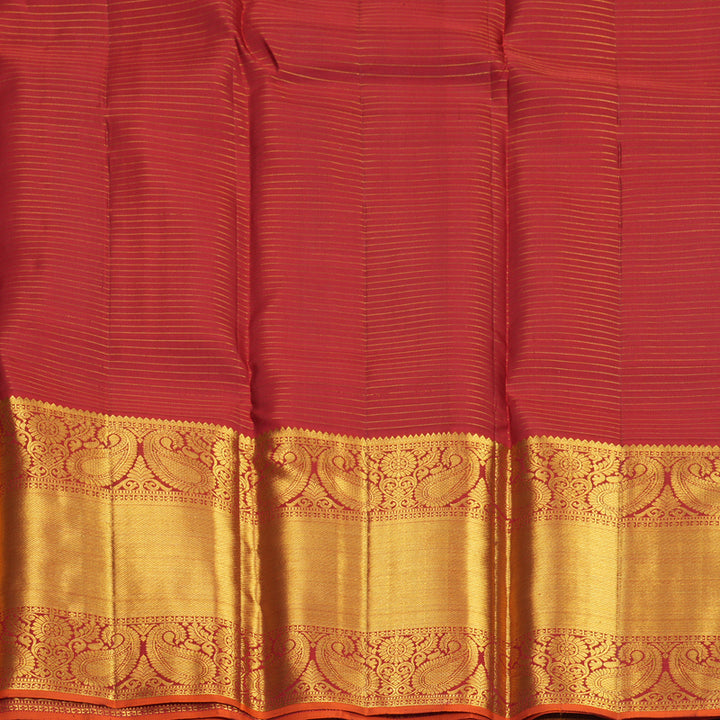 Hayagrivas Handloom Maroon Kanjivaram Silk Saree SSKBF67E15-1