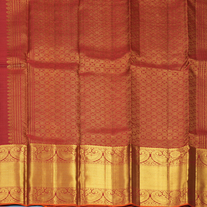 Hayagrivas Handloom Maroon Kanjivaram Silk Saree SSKBF67E15-1