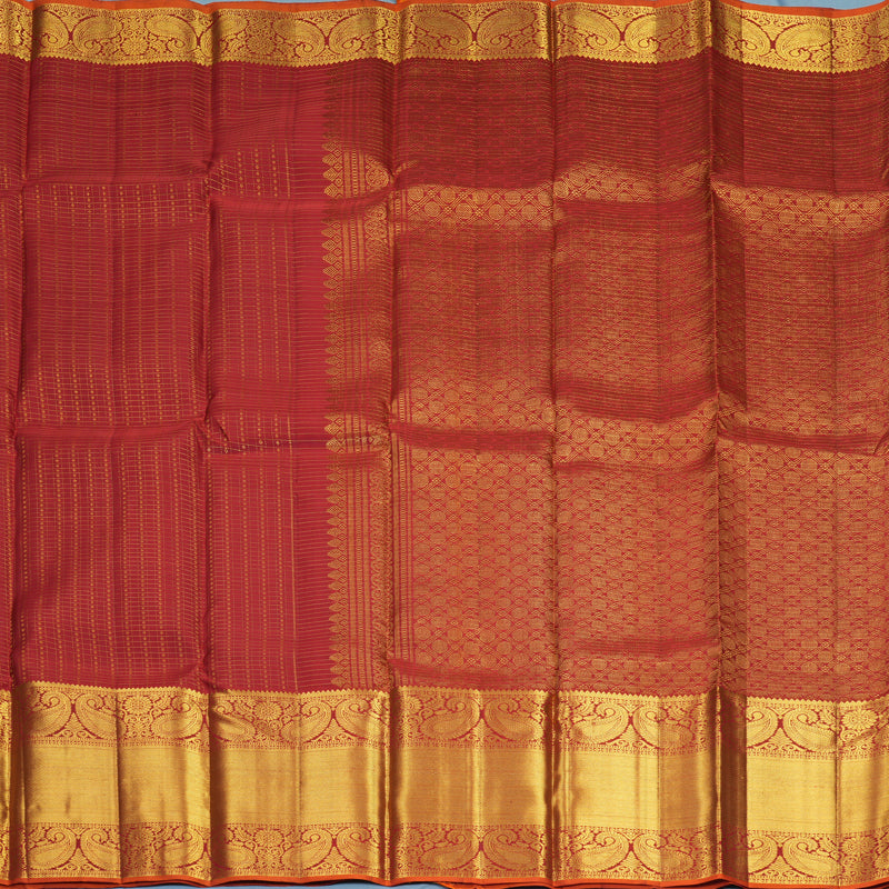 Hayagrivas Handloom Maroon Kanjivaram Silk Saree SSKBF67E15-1