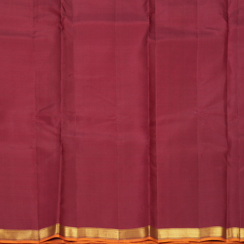 Hayagrivas Handloom Pinkish-Maroon Kanjivaram Silk Saree SSKBF67E2-3