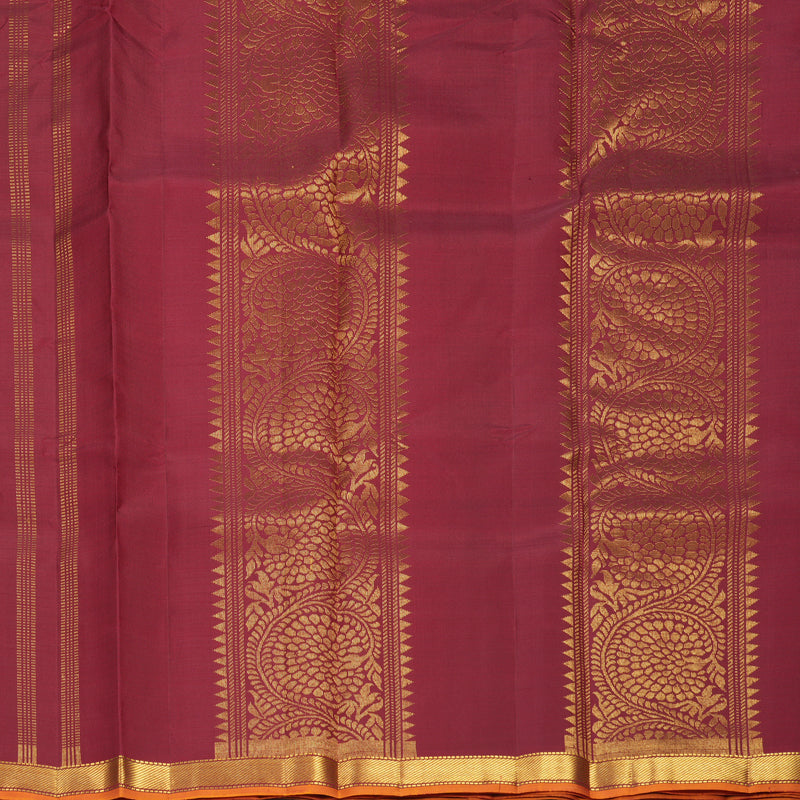 Hayagrivas Handloom Pinkish-Maroon Kanjivaram Silk Saree SSKBF67E2-3