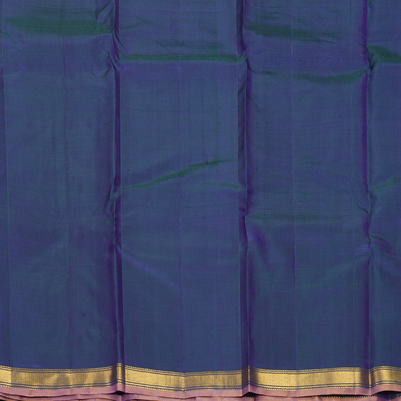 Hayagrivas Handloom Dual Tone (Mayilkazhuthu &amp; Purple) Kanjivaram Silk Saree SSKBF67E2-7