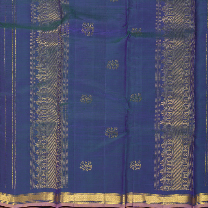 Hayagrivas Handloom Dual Tone (Mayilkazhuthu &amp; Purple) Kanjivaram Silk Saree SSKBF67E2-7