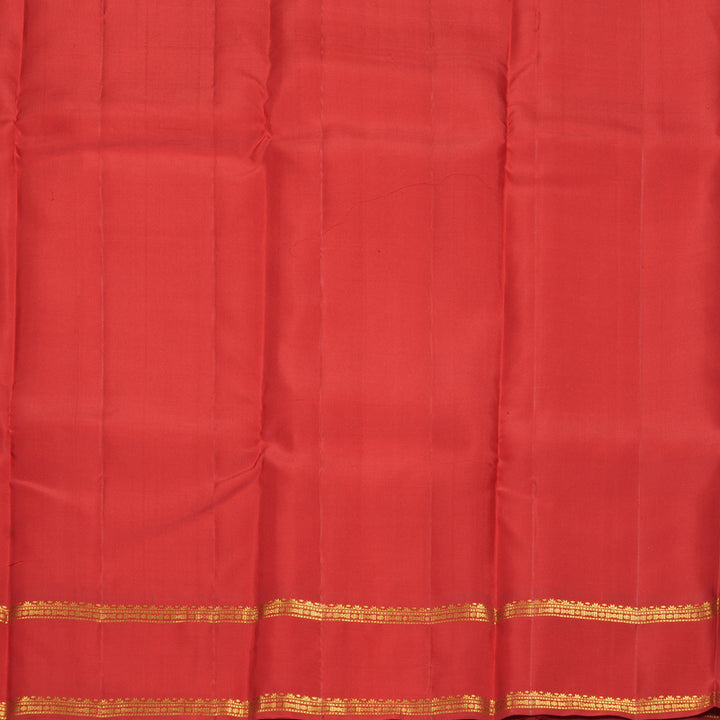 Hayagrivas Handloom Reddish-Orange Kanjivaram Silk Saree SSKBF67E3-13