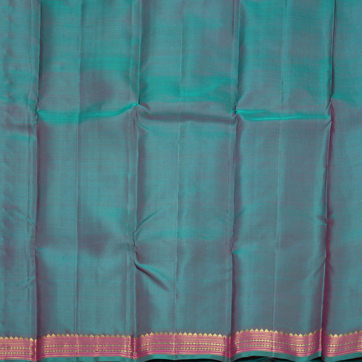 Hayagrivas Handloom Rani Pink Kanjivaram Silk Saree with Rama Green Border SSKBF67E3-8