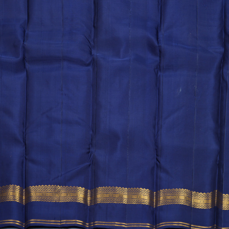 Hayagrivas Handloom Dark Blue Kanjivaram Silk Saree SSCBF67E4-18