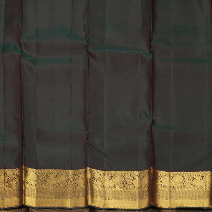 Hayagrivas Handloom Coffee Brown Kanjivaram Silk Saree with Deep Manthalir Border SSKBF67E4-5