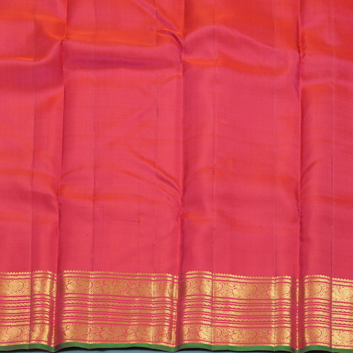 Hayagrivas Handloom Orangish-Pink Kanjivaram Silk Saree SSKBF67E5-2