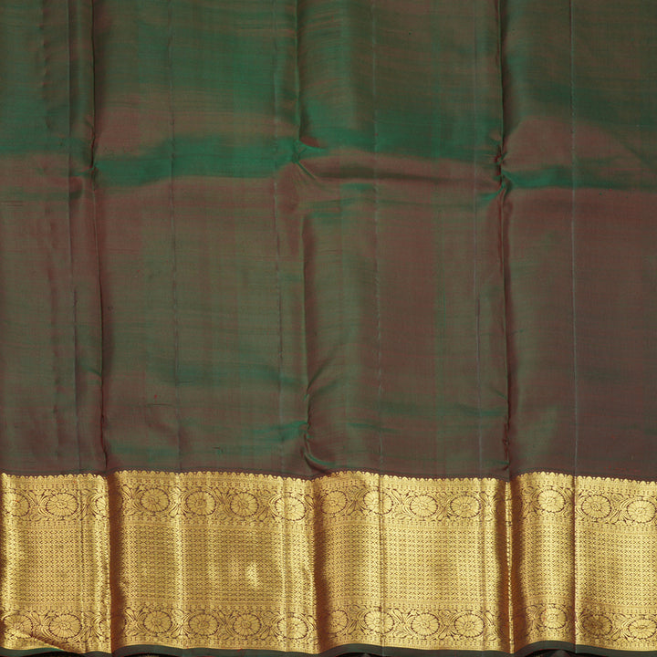 Hayagrivas Handloom Brick Red Kanjivaram Silk Saree with Manthalir Border SSKBF67E8-2