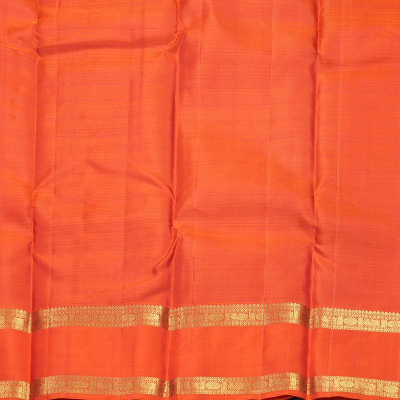 Hayagrivas Handloom Maroon Kanjivaram Silk Saree with Orange Border SSKBF67E8-3