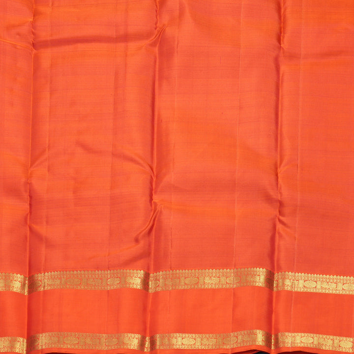 Hayagrivas Handloom Maroon Kanjivaram Silk Saree with Orange Border SSKBF67E8-3