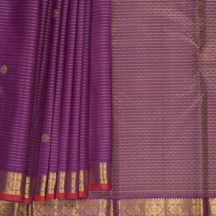 Hayagrivas Handloom Vadamalli Purple Kanjivaram Silk Saree SSKBF67E9-1