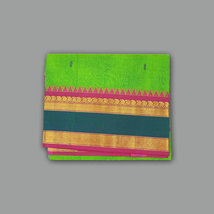 Hayagrivas Parrot Green Handloom Chettinad Cotton Saree SSKBF86F1-119