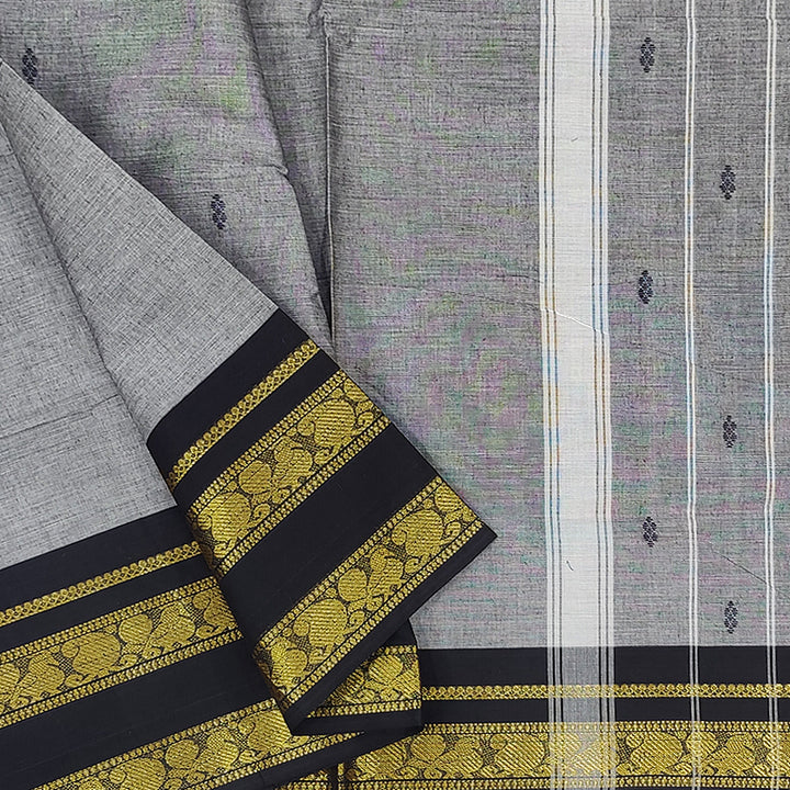 Hayagrivas Grey Handloom Chettinad Cotton Saree SSKBF86F1-17